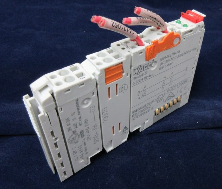 WAGO 753-513 2-CHANNEL RELAY OUTPUT, 250 VAC, 30 VDC, 2 AMPS, 2NO, DIN-35 RAIL