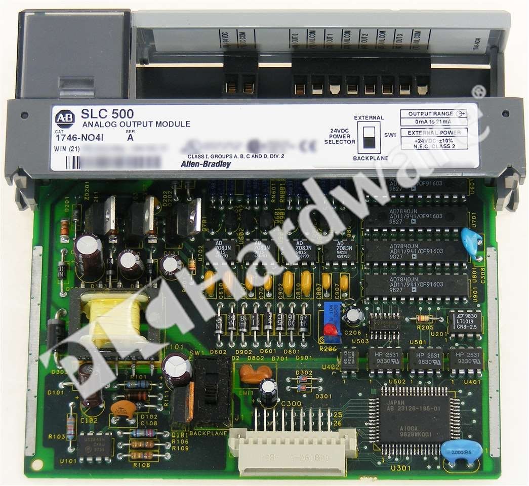 Open Pre-owned Allen Bradley 1746-NO4I /A SLC 500 4-Point Analog Output Module