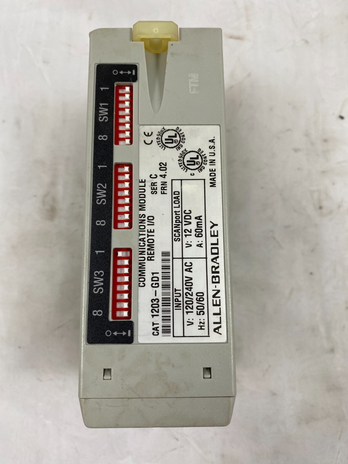 ALLEN-BRADLEY 1203-GD1 SERIES C 4.02 COMMUNICATION MODULE REMOTE I/O