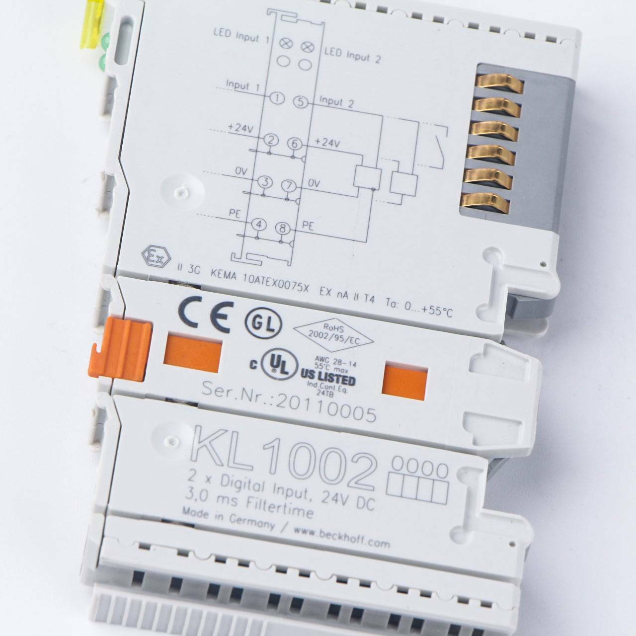 1PC Beckhoff KL1002 Digital Input 24VDC Used