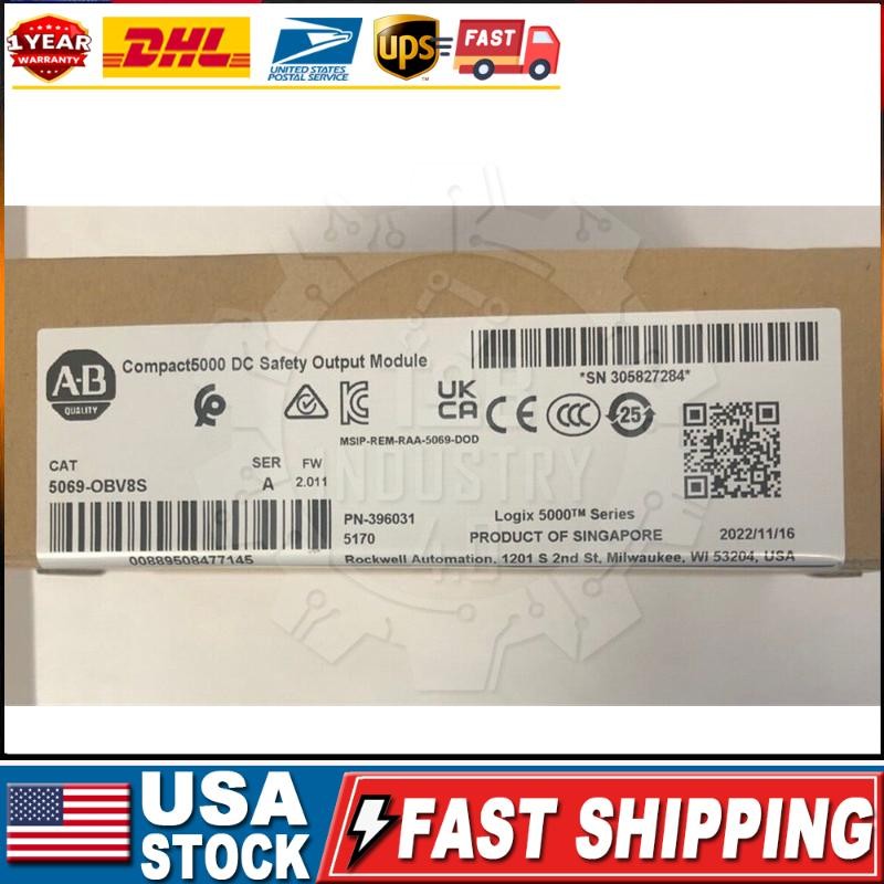 AB 5069-OBV8S A Compact I/O 8-Ch Safety Output Module 5069OBV8S US Free Tax
