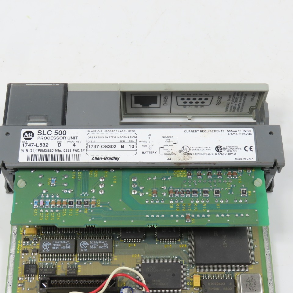 Allen Bradley 1747-L532 Ser D Rev 4 SLC 500 5/03 CPU Processor 1747-OS302 FRN 10