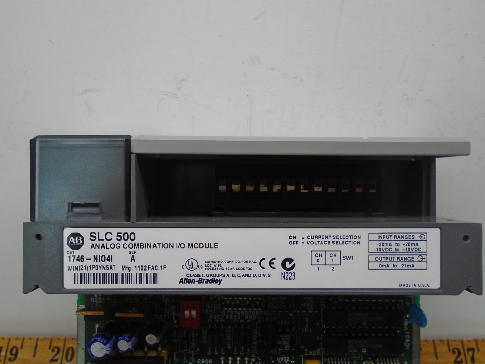 Allen Bradley 1746-NIO4I SLC 500 Analog Input/Output Module 163F