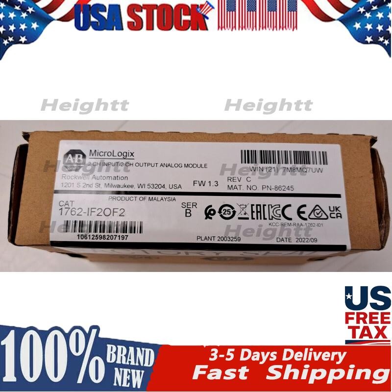 New 1762-IF2OF2 Allen Bradley Analog I/O Module 1762-IF20F2 AB US