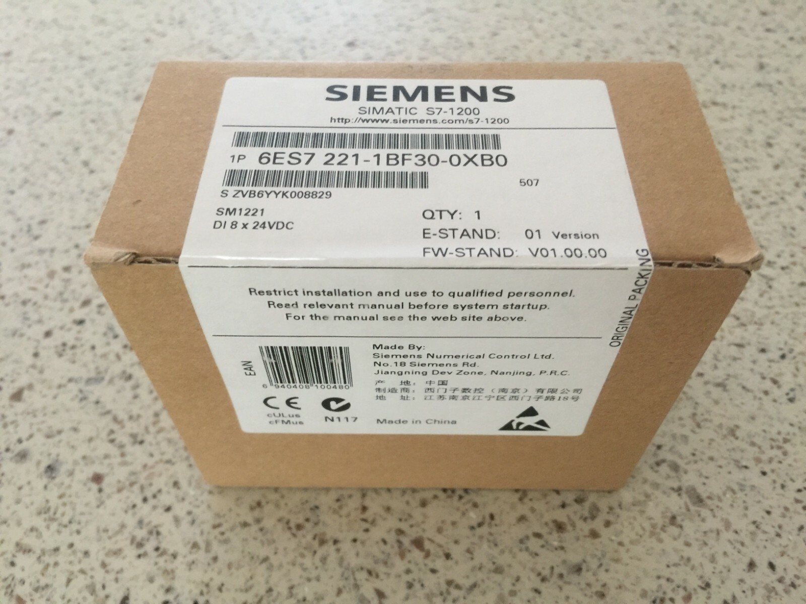 Siemens Simatic SM1221 Digital Input Module 6ES7 221-1BF30-0XB0 , DI 8 x 24VDC