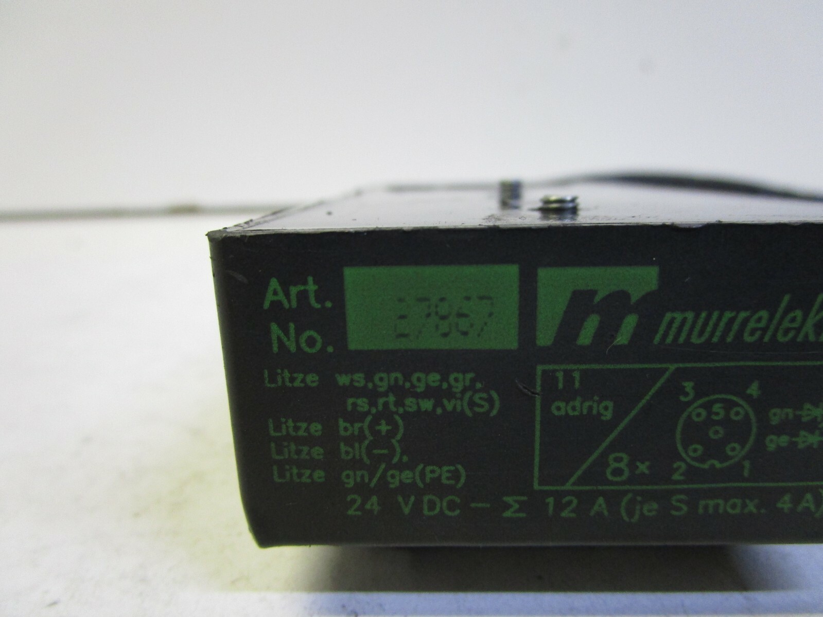 MURRELEKRTONIK 27867 24VDC 12A 8-WAY DISTRIBUTION BLOCK – USED – FREE SHIPPING