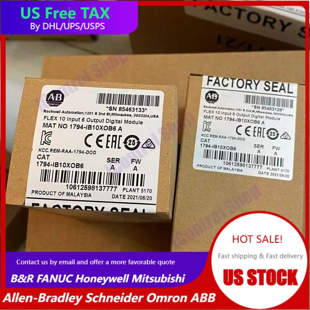 New Sealed AB 1794-IB10XOB6 Flex 10 Input 6 Output Digital Module US Free Tax