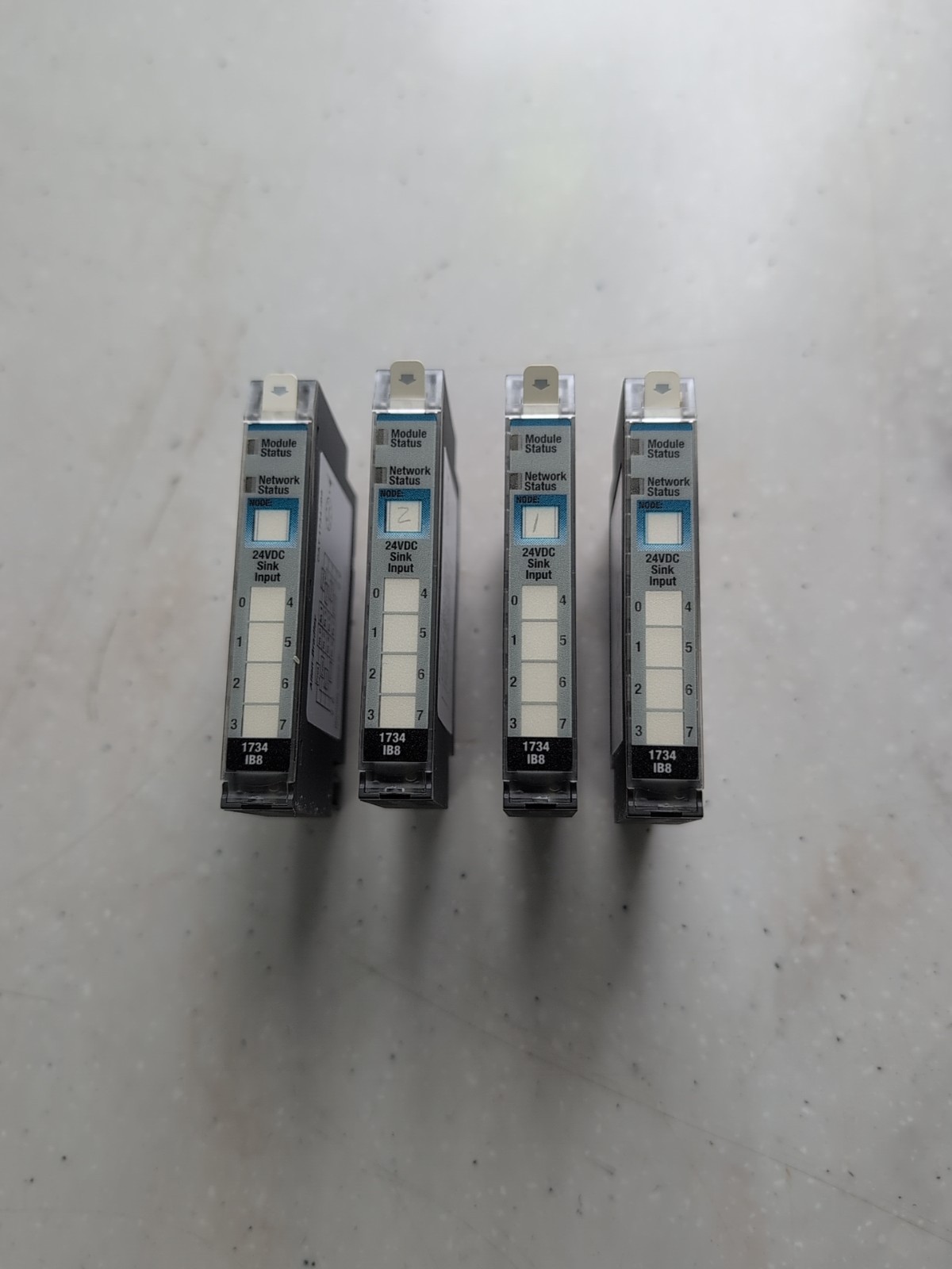 LOT OF FOUR Allen-Bradley 1734-IB8 SER D 130651 24V DC Sink Input Modules SC$