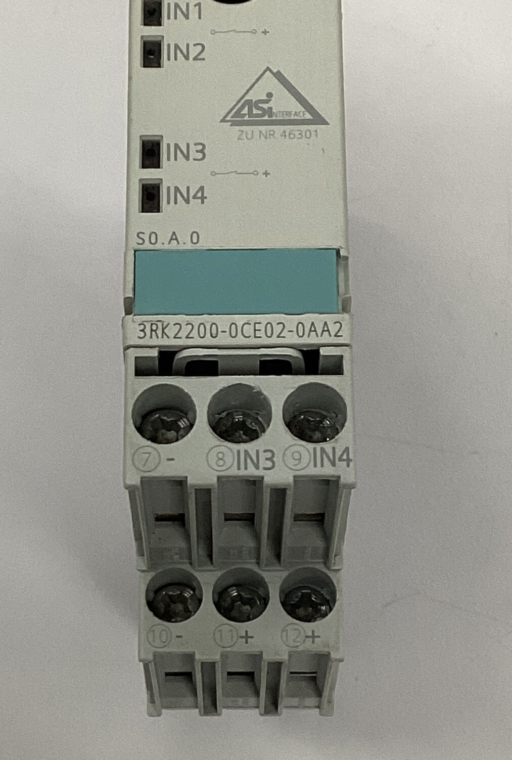 Siemens 3RK2200-0CE02-0AA2 AS-Interface Control Module 4 DI (BK143)