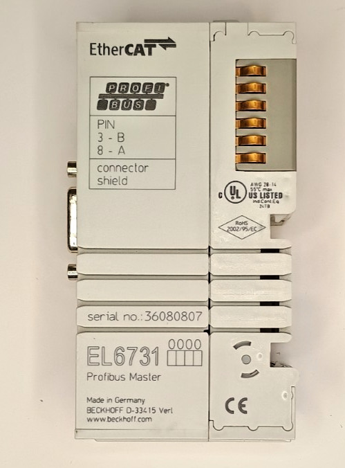 Beckhoff EL6731 EtherCAT PROFIBUS DP Master/Slave Interface Terminal 12Mbaud