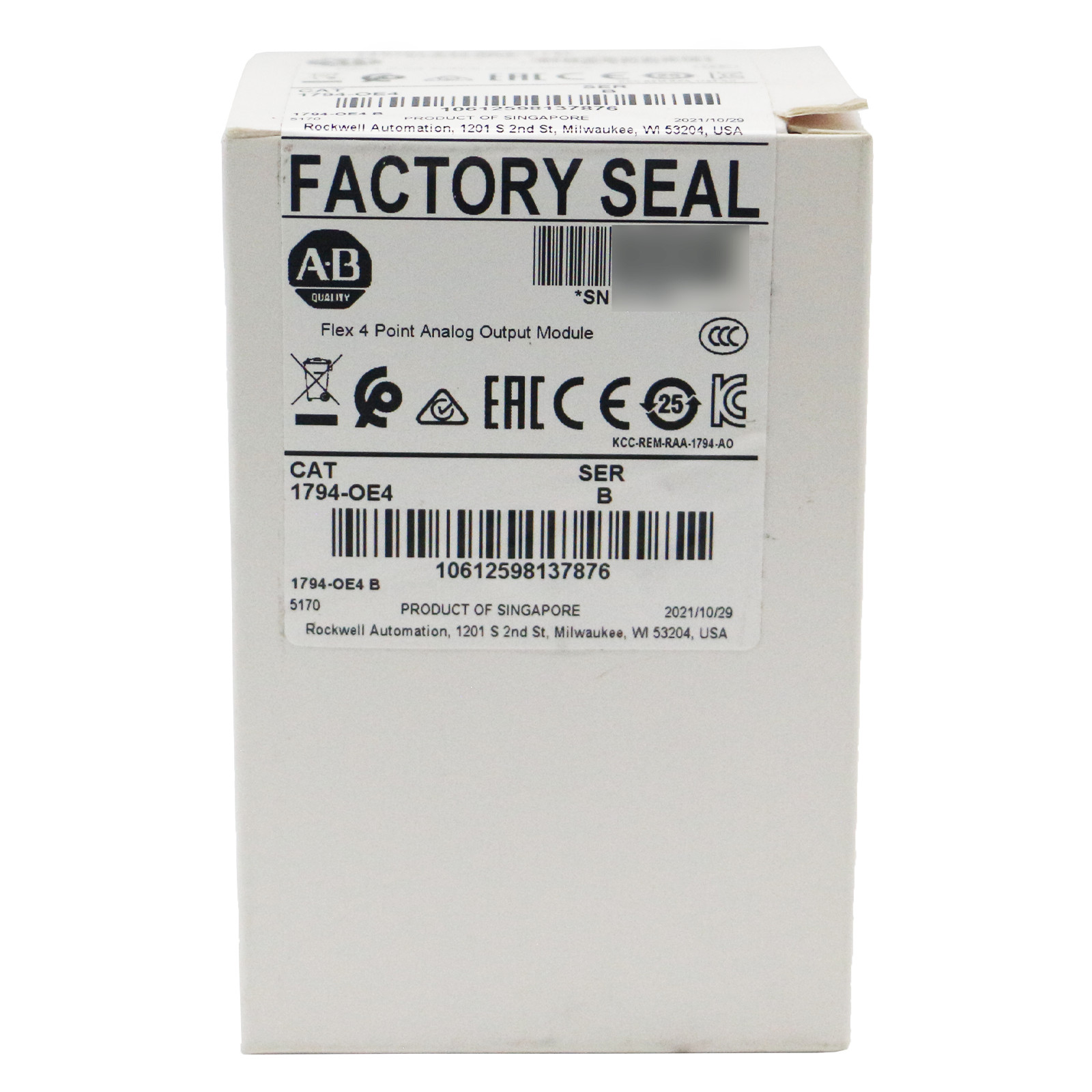 New Sealed 1794-OE4 Allen-Bradley Flex 4 Point Analog Output Module