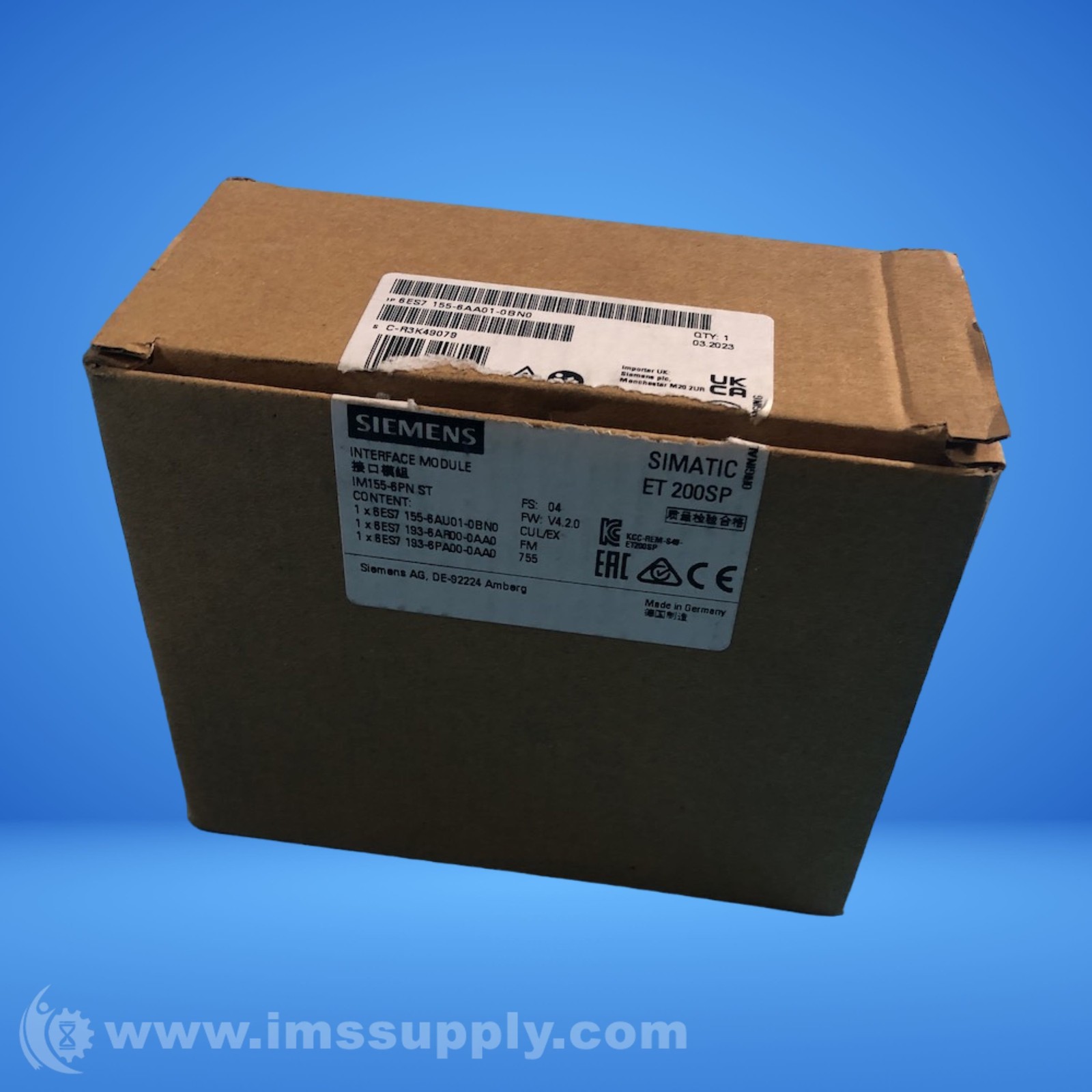 Siemens 6ES7155-6AA01-0BN0 Simatic ET 200SP I/O Module FNOB
