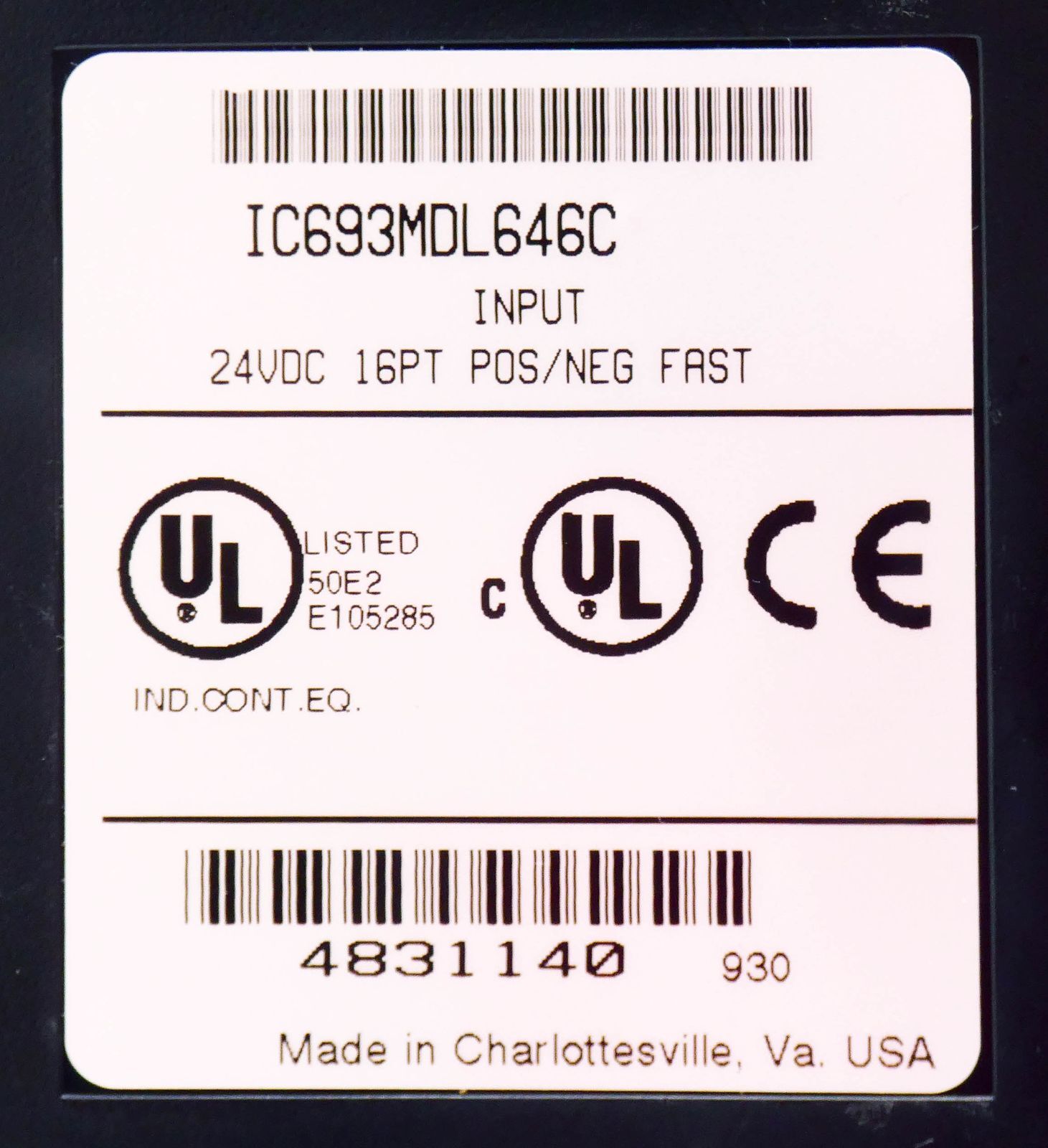 GE Fanuc IC693MDL646C -used/ATTENTION-