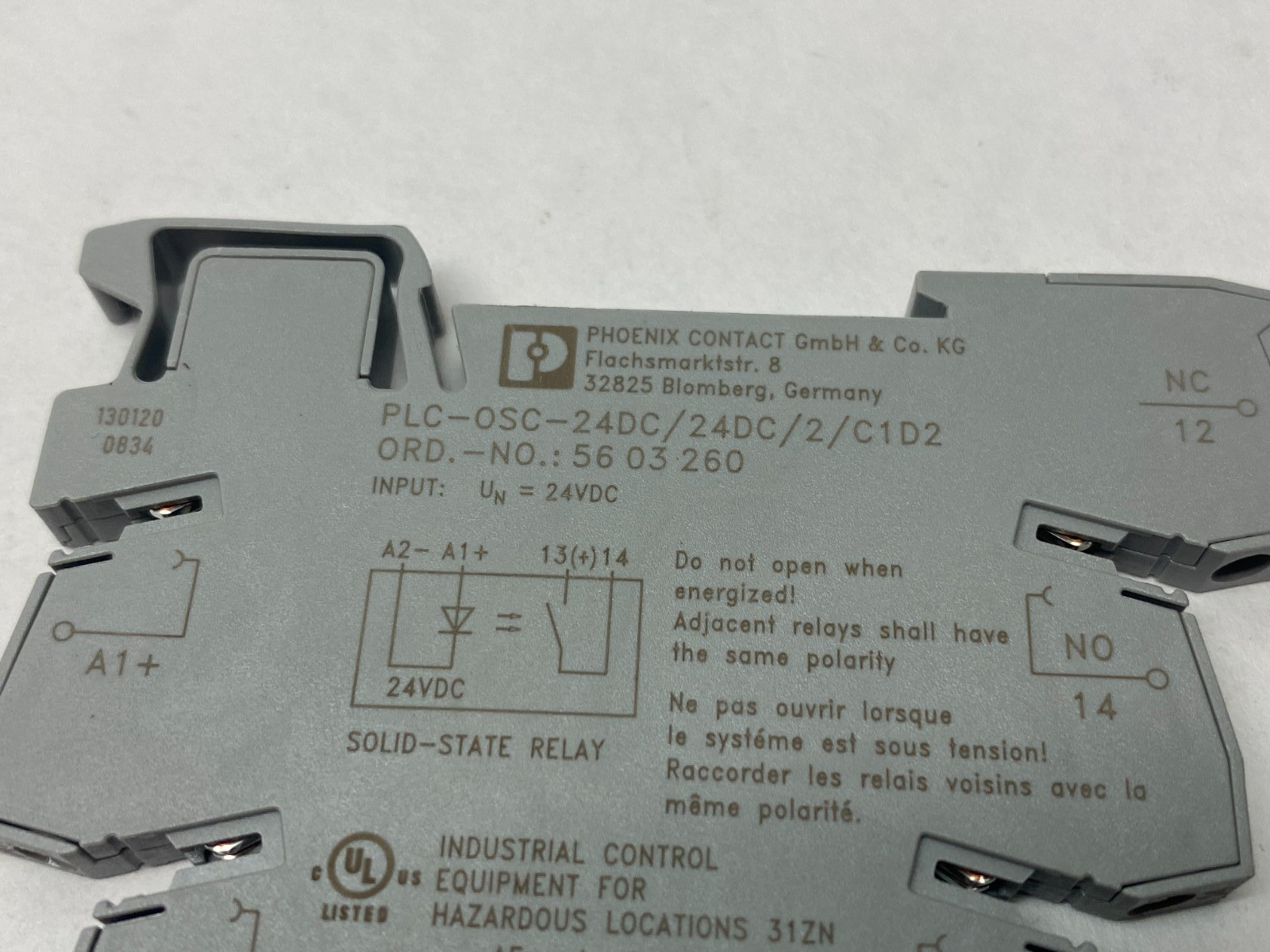 Phoenix Contact PLC-OSC- 24DC/ 24DC/ 2/C1D2 Optocoupler 5603260 w/ 2966595 Relay