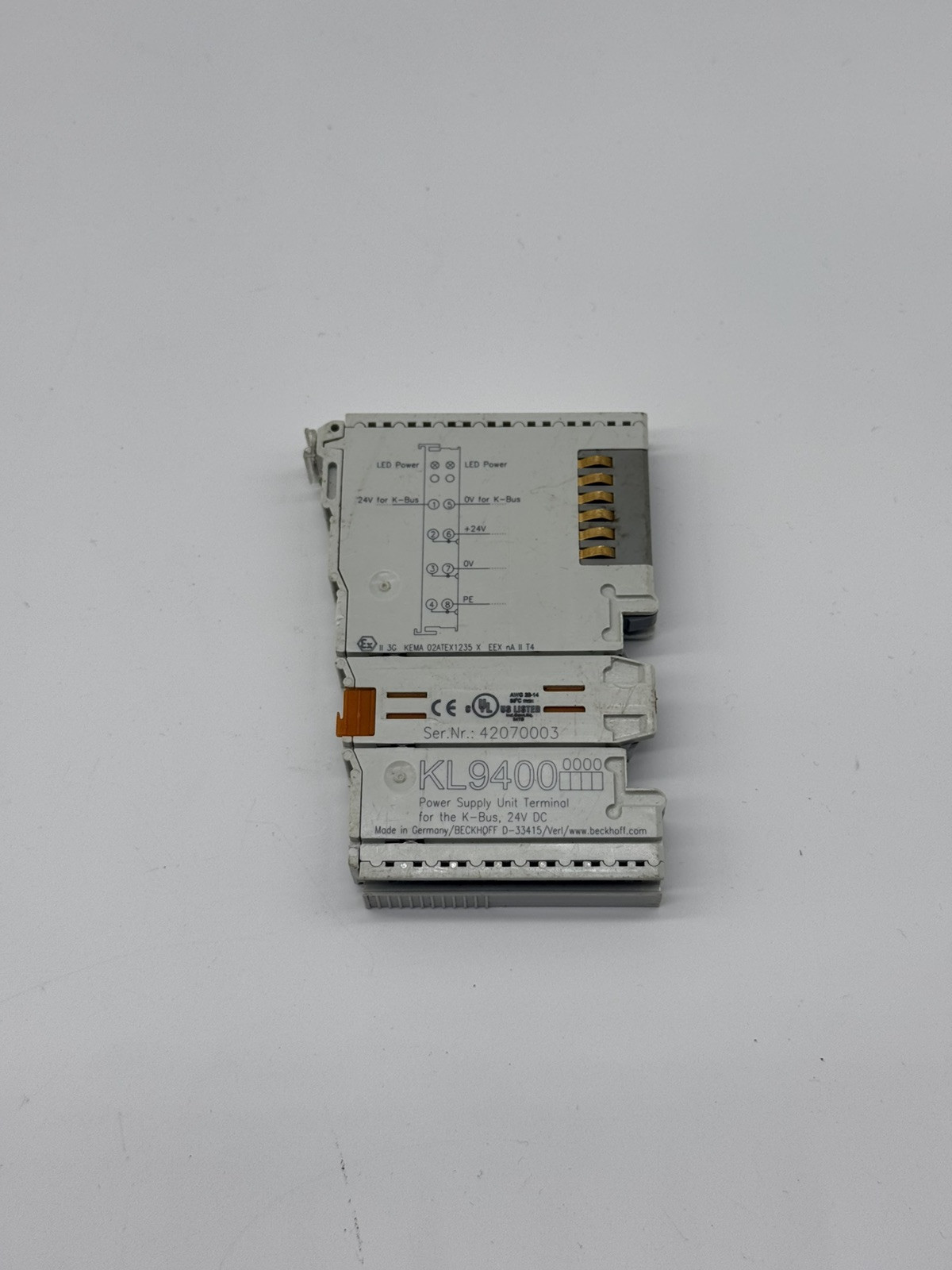 Beckhoff KL9400 Power Supply Terminal for K-Bus Refresher