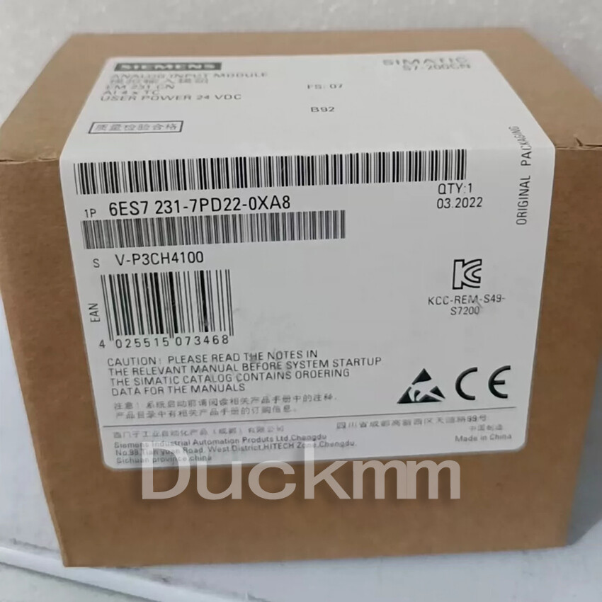 1pc New Siemens 6ES7231-7PD22-0XA0 Analog Input Module 6ES7 231-7PD22-0XA0