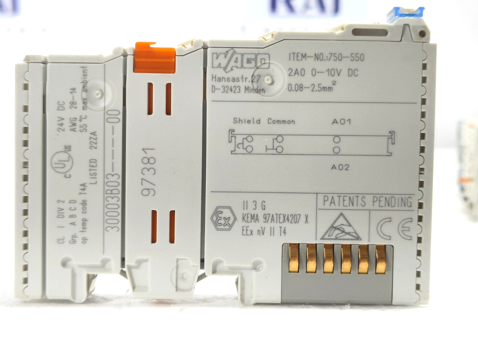 Wago 750-550 Analog Output Module 24V DC (Free & Fast Shipping) 750550