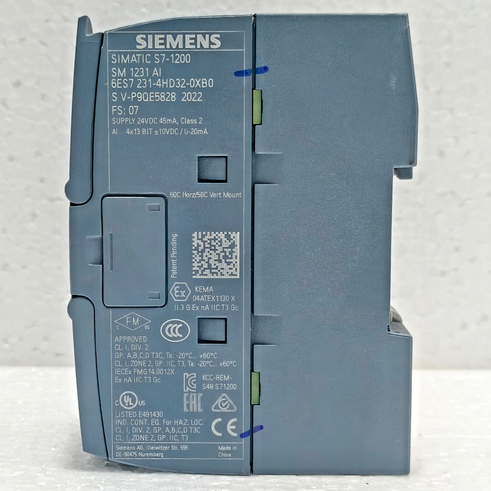 SIEMENS 6ES7231-4HD32-0XB0 SIMATIC S7-1200 SM 1231 AI ANALOG INPUT