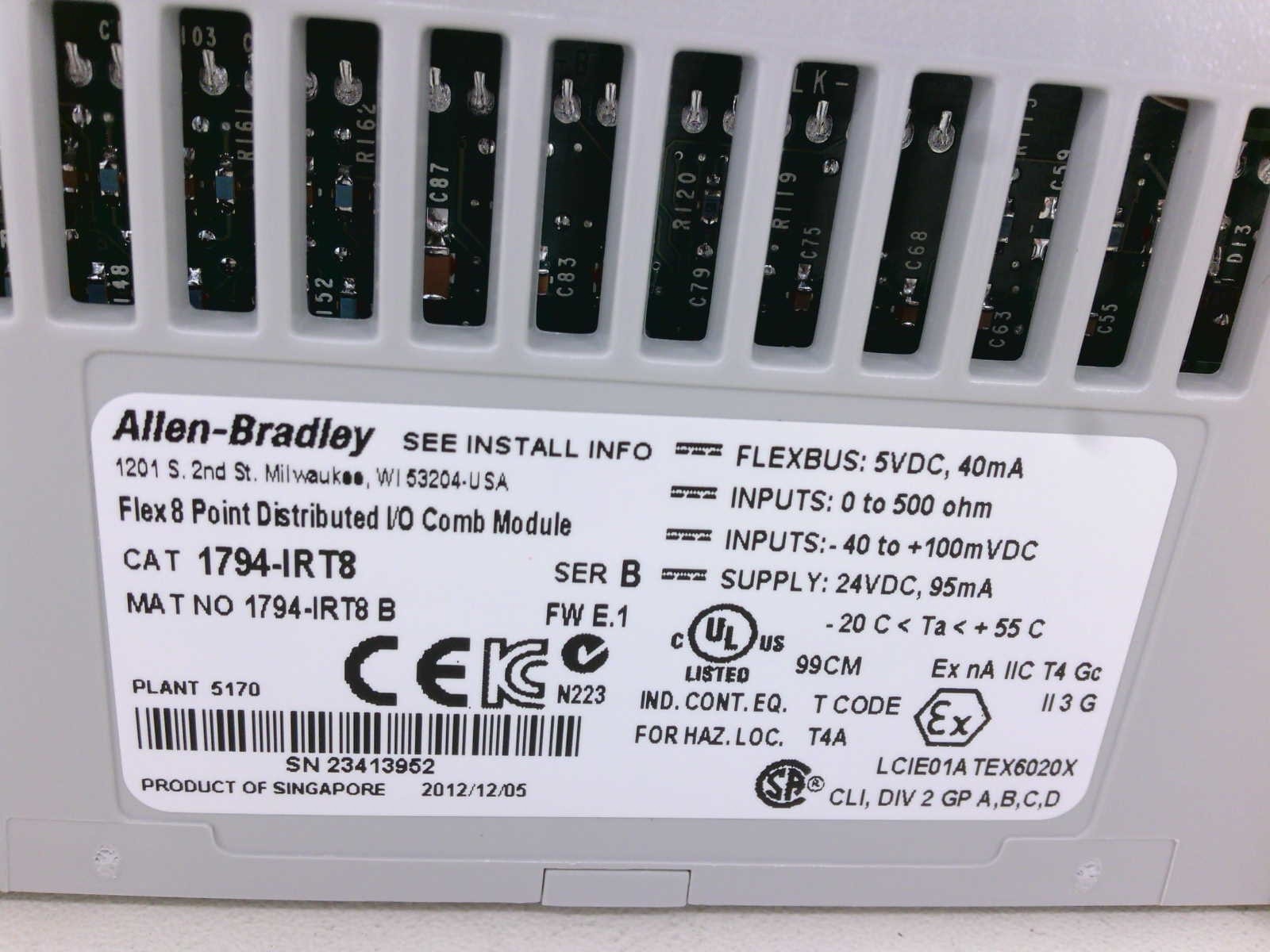 USSP Allen-Bradley 1794-IRT8 Flex 8 Pt Distributed I/O Comb Module