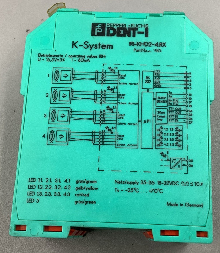 Pepperl + Fuchs IRI-KHD2-4.RX Control Interface Module (B639)