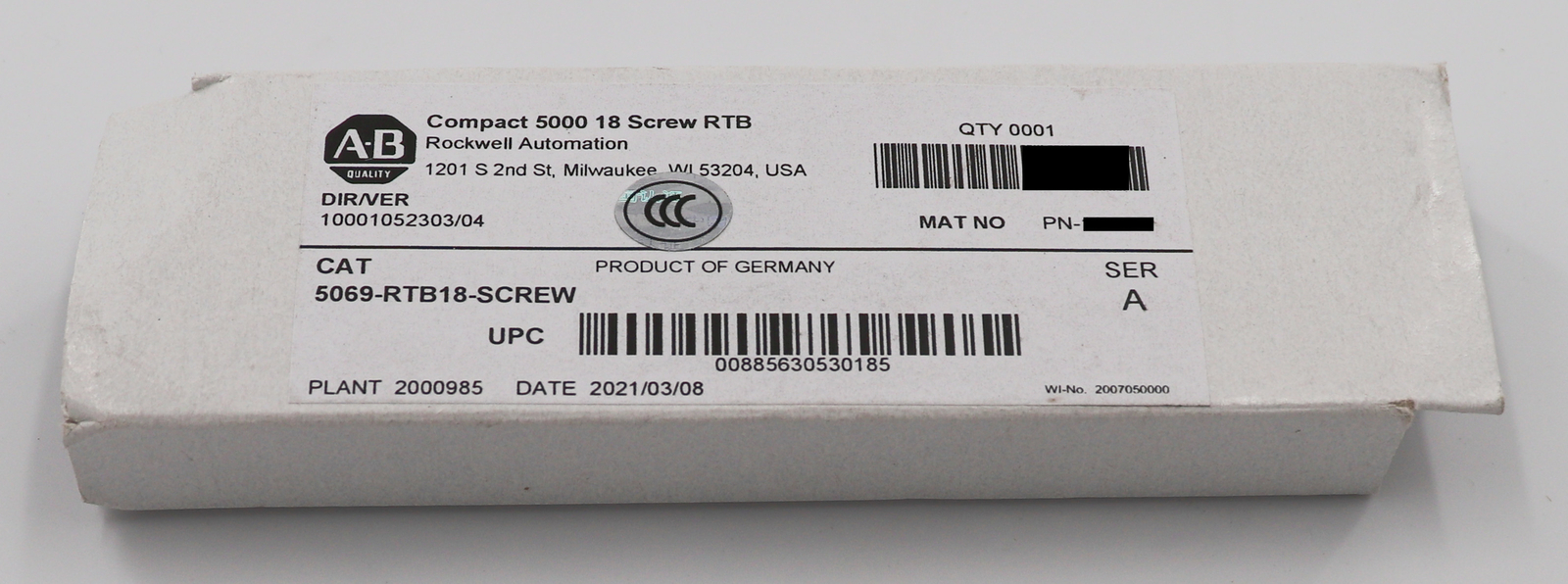 Allen Bradley 5069-RTB18-SCREW /A Compact 5000 18-Screw RTB NEW SEALED