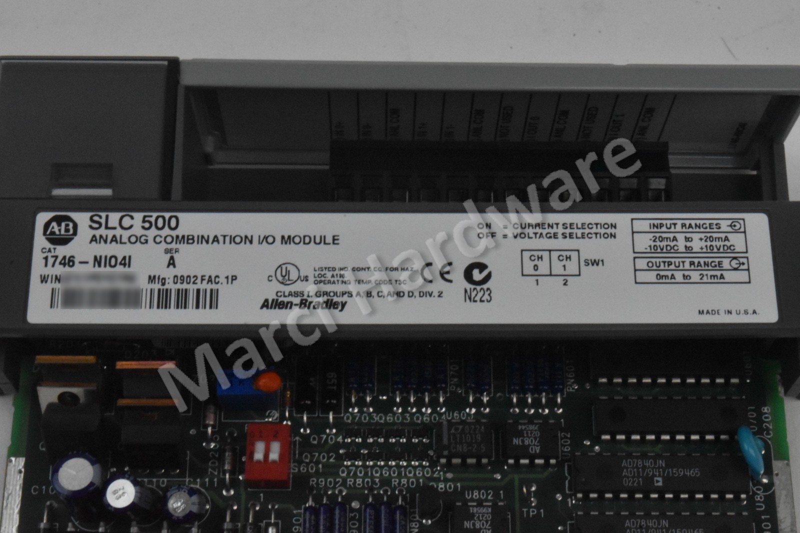 Surplus Allen-Bradley 1746-NIO4I Ser A SLC 500 High Resolution Analog 2-In/2-Out
