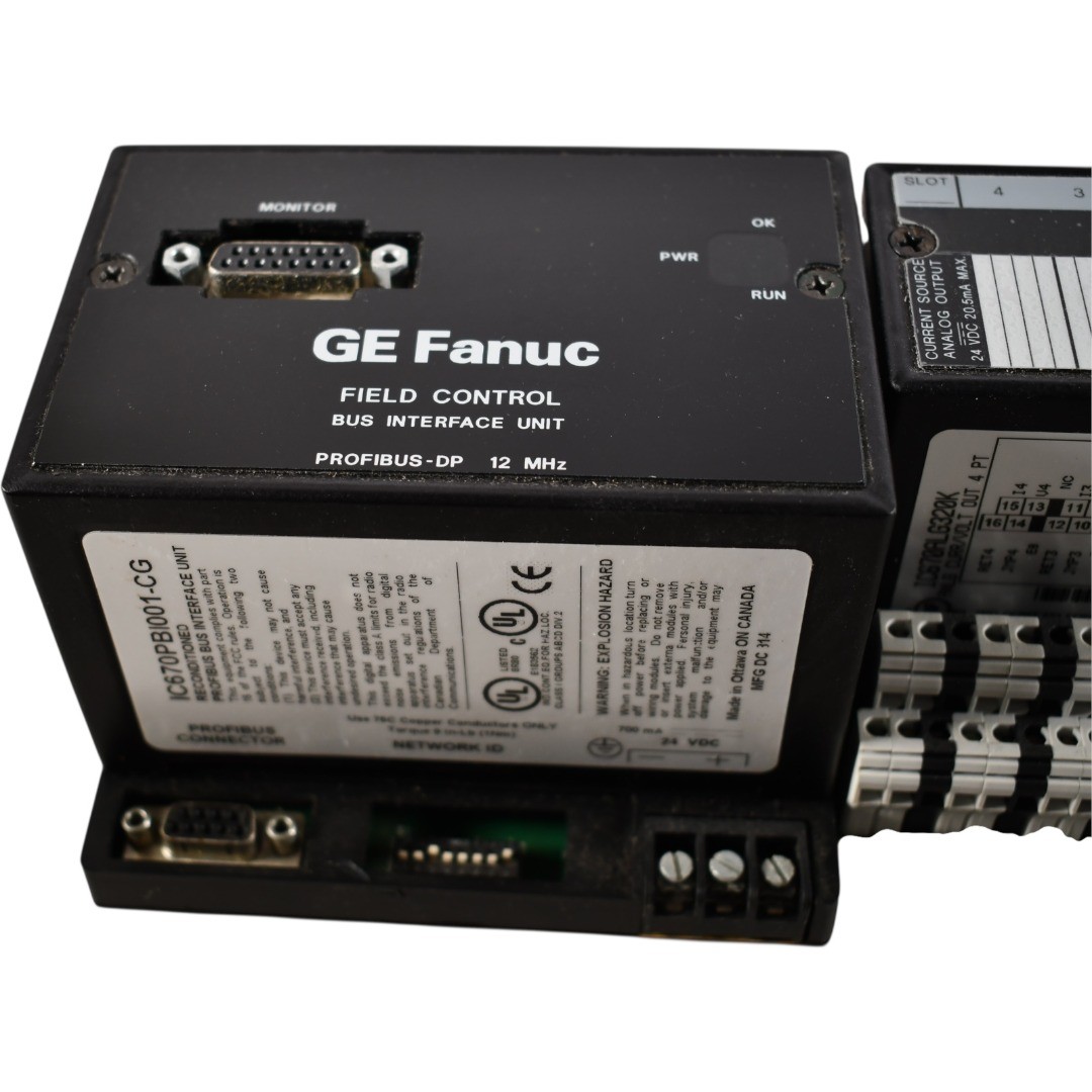 GE Fanuc IC670PBI001-CG Profibus DP Interface with 2x IC670ALG320K Analog Input