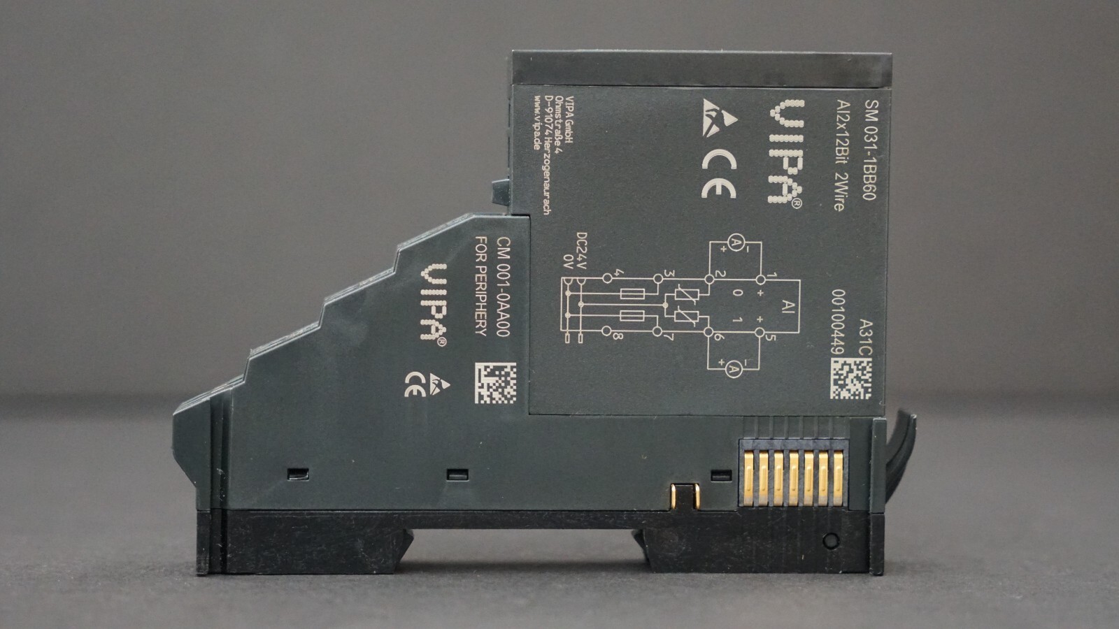 VIPA 031-1BB60 SLIO Analog Input Module, 12 Bit, 4-20mA