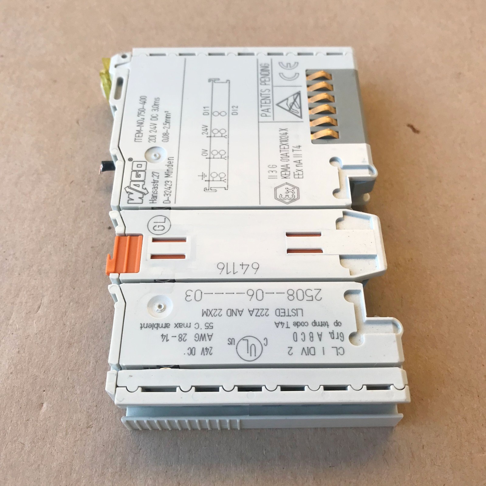 WAGO 750 400 DIGITAL INPUT MODULE
