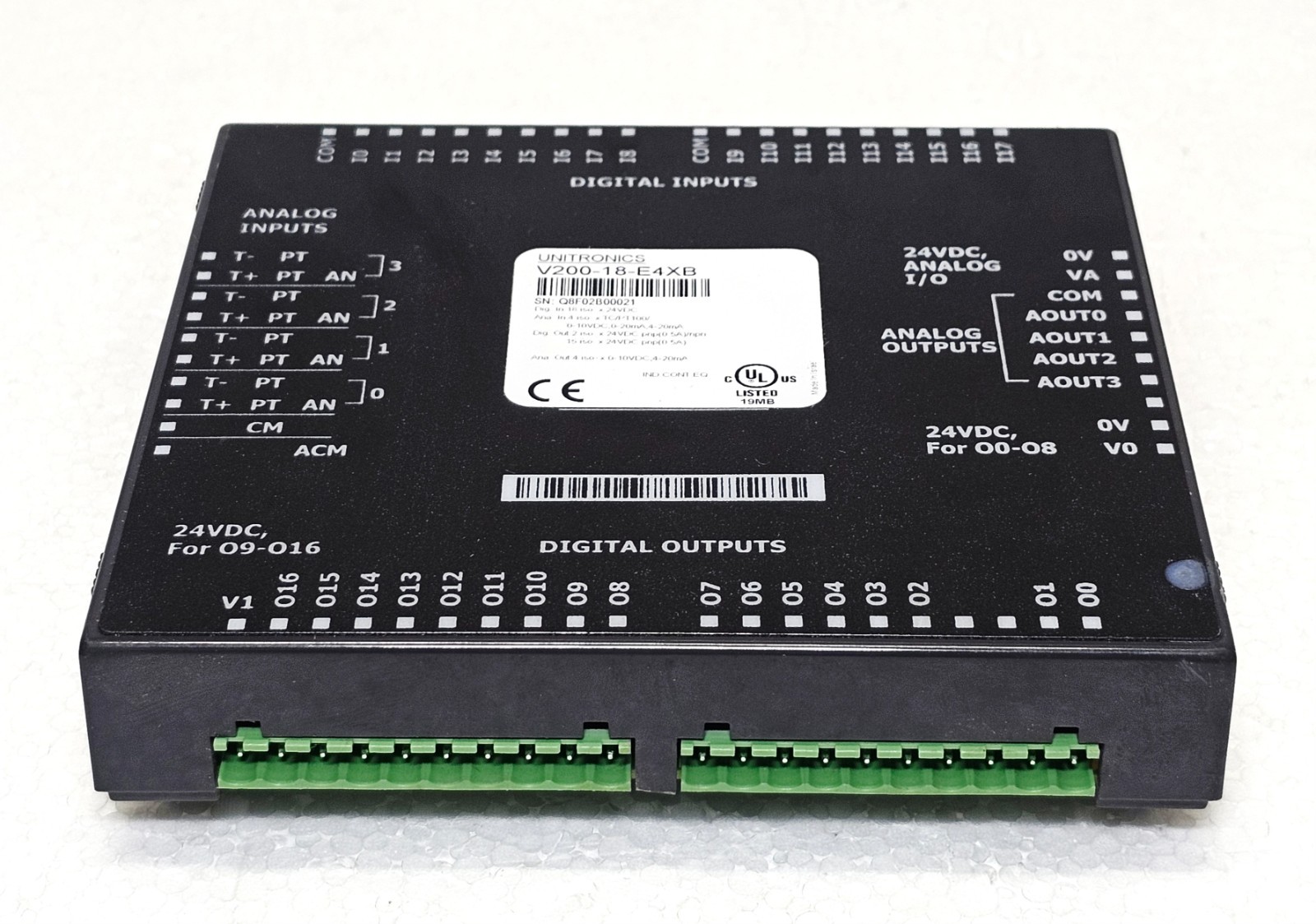 UNITRONICS V200-18-E4XB SNAP-IN I/O MODULE ANALOG/DIGITAL #2