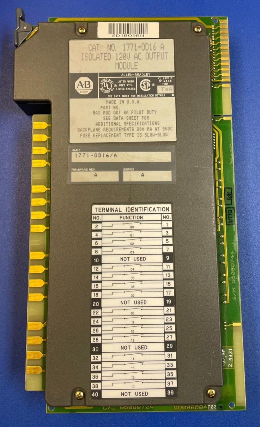 AB Allen Bradley 1771-OD16 A 120 VAC Output Module