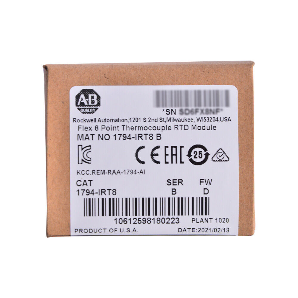 NEW Factory Sealed AB 1794-IRT8 Flex 8 Point Thermocouple RTD Module
