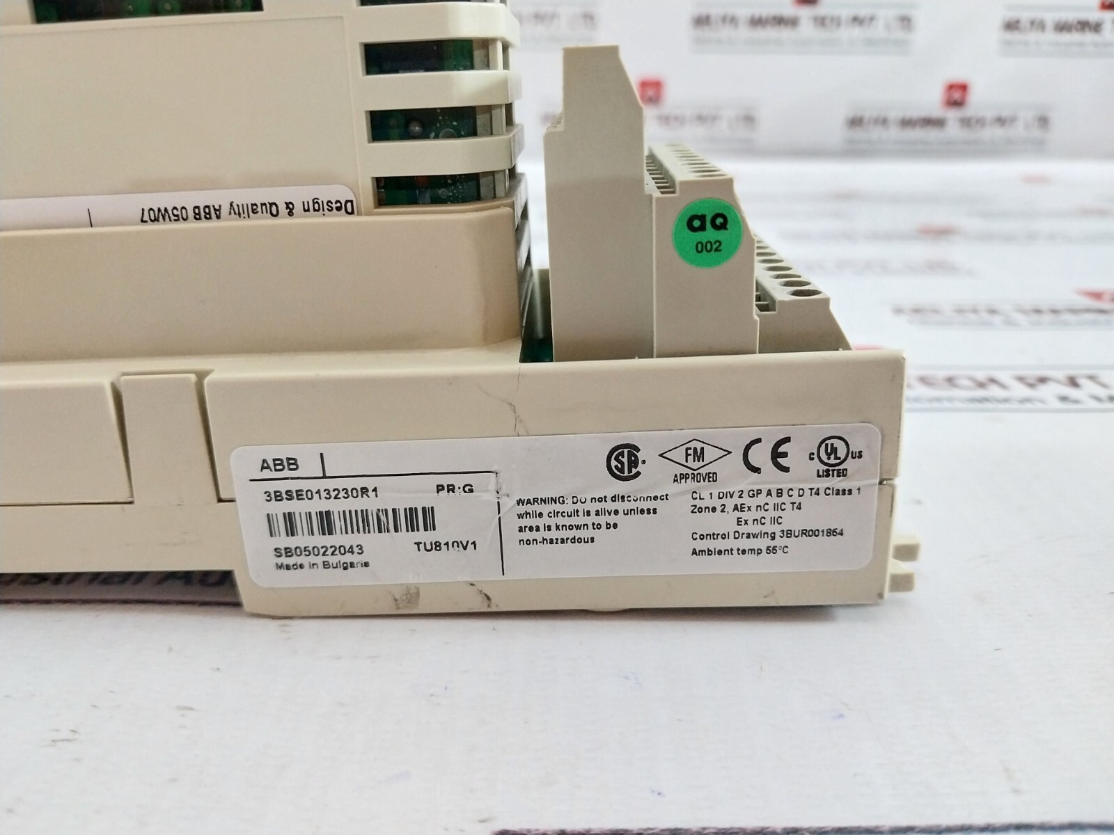ABB DO810 3BSE008510R1 Digital Output 24V TU810V1 3BSE013230R1 Termination Unit
