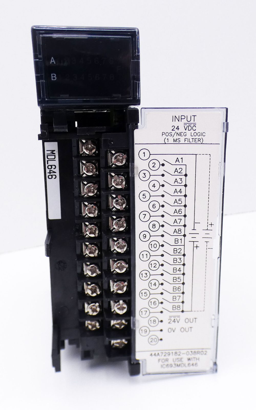 GE Fanuc IC693MDL646C 16PT 24VDC Pos/Neg Fast Input Module -used-