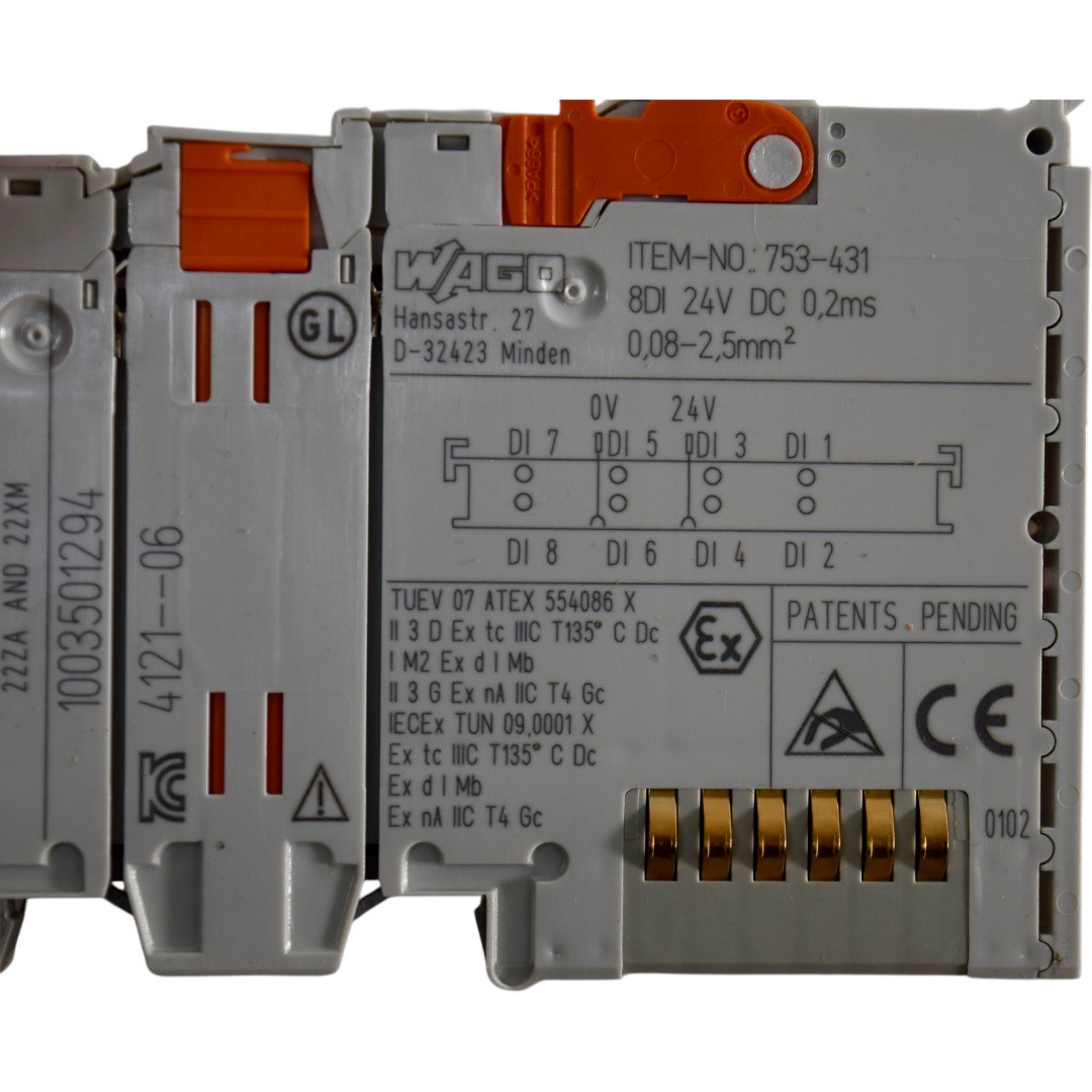 Wago 753-431 8DI 8 Channel Digital Input Module 24V DC 0.2ms