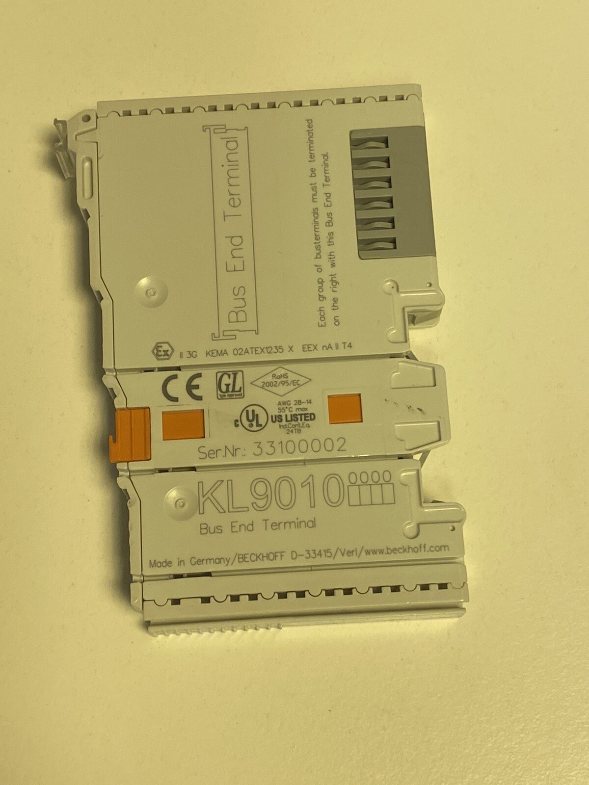 Beckhoff KL9010 Bus End Terminal K-Bus I/O Module New In Box
