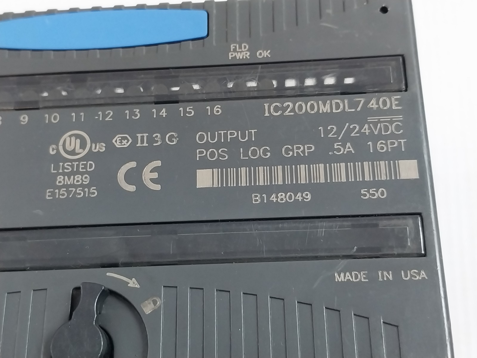 GE FANUC IC200MDL740E Output Module 12/24VDC-0.5A-16PT