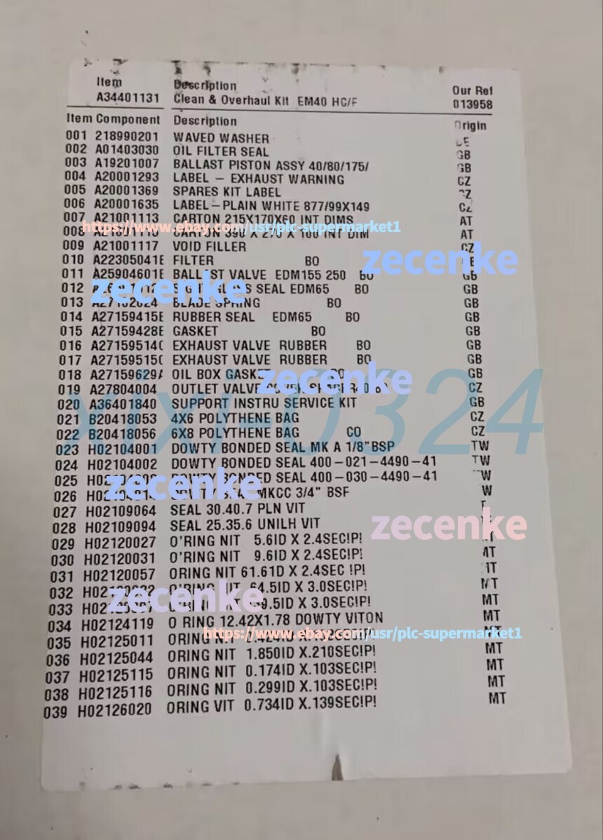 1pcs NEW Edwards A34401131 E2M40 Sealing Kit Package DHL shipping
