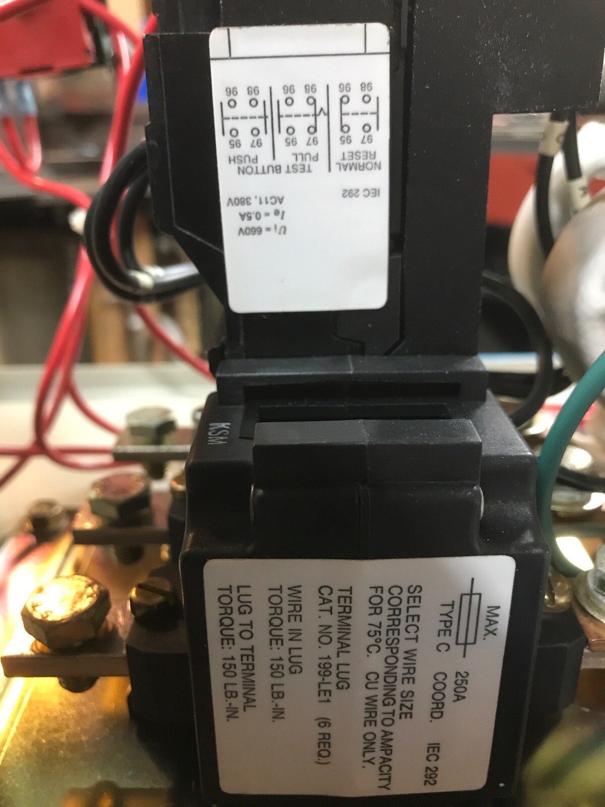 allen bradley CAT 100-B11N*3 SerB 3ph Motor Starter Contactor /Enclosure,wired.