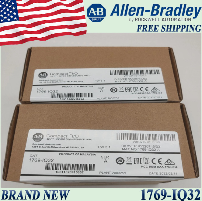 New AB 1769-IQ32/A CompactLogix 32Pt 24VDC D/I Module 1769 IQ32 serA FreeShip US