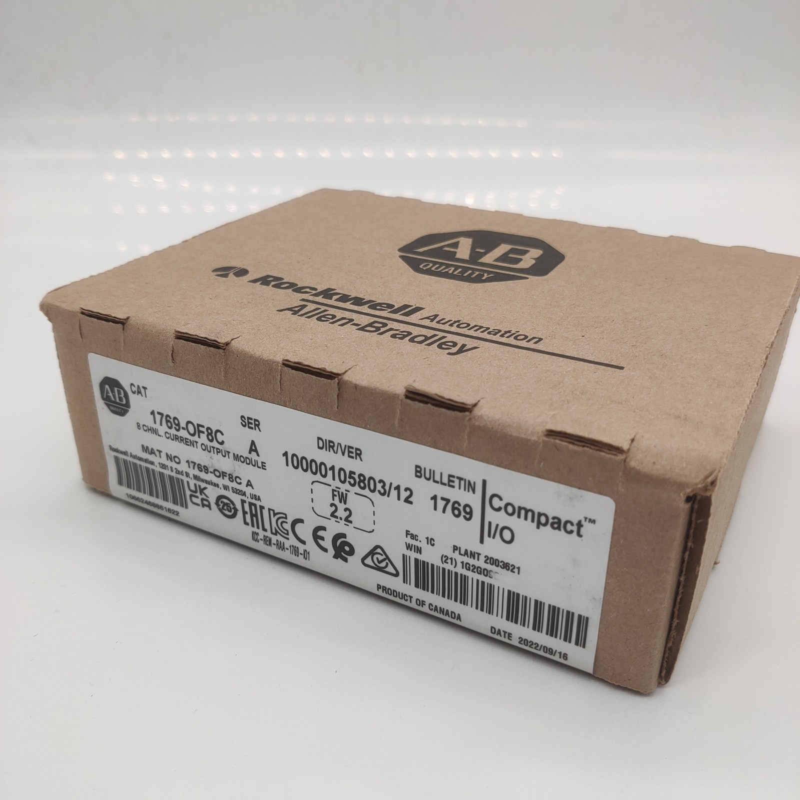 1769-OF8C CompactLogix 8 Pt A/O Current Module AB 1769OF8C NEW US Free Tax