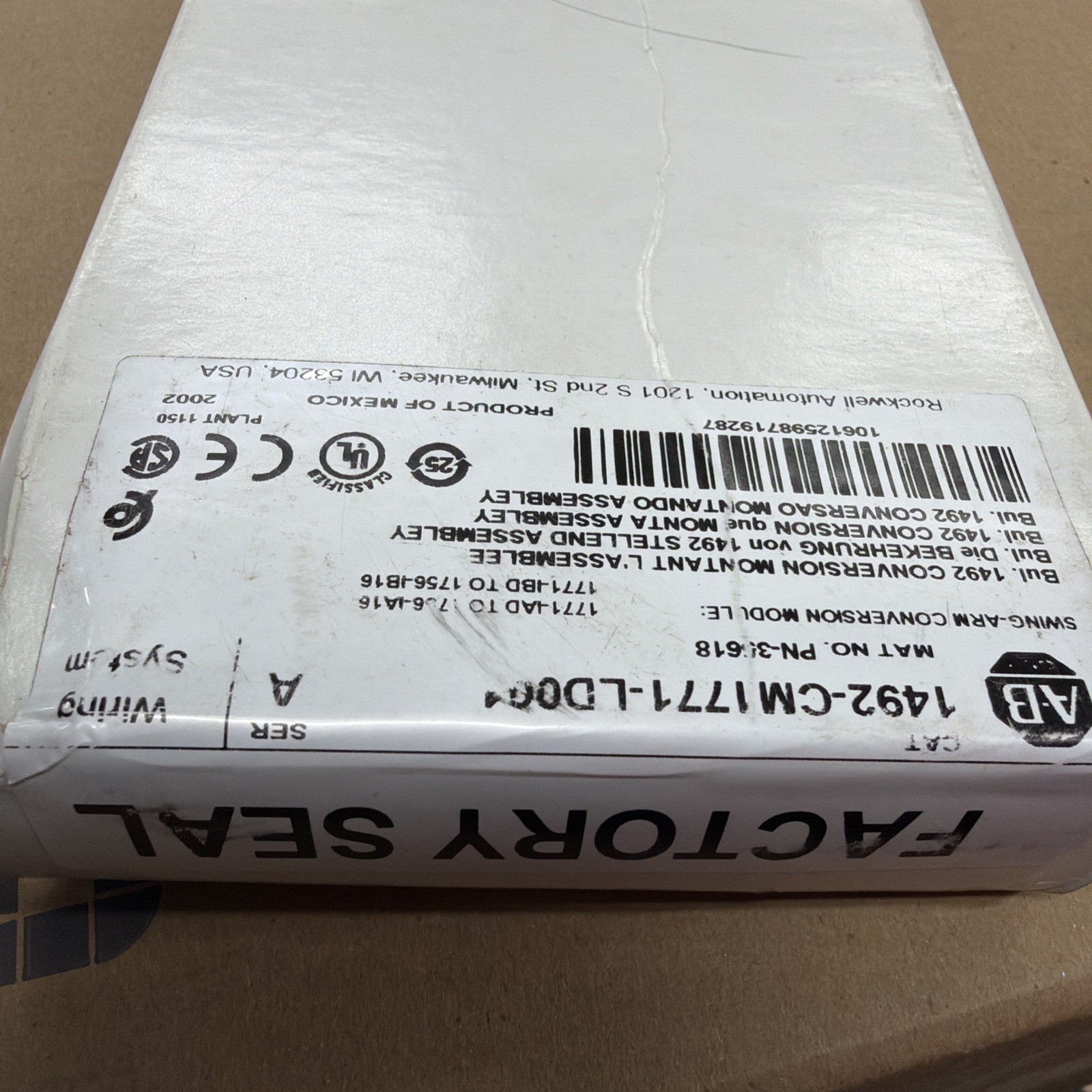 ALLEN BRADLEY 1492-CM1771-LD001 SWING-ARM CONVERSION MODULE SER.A. (AD2)