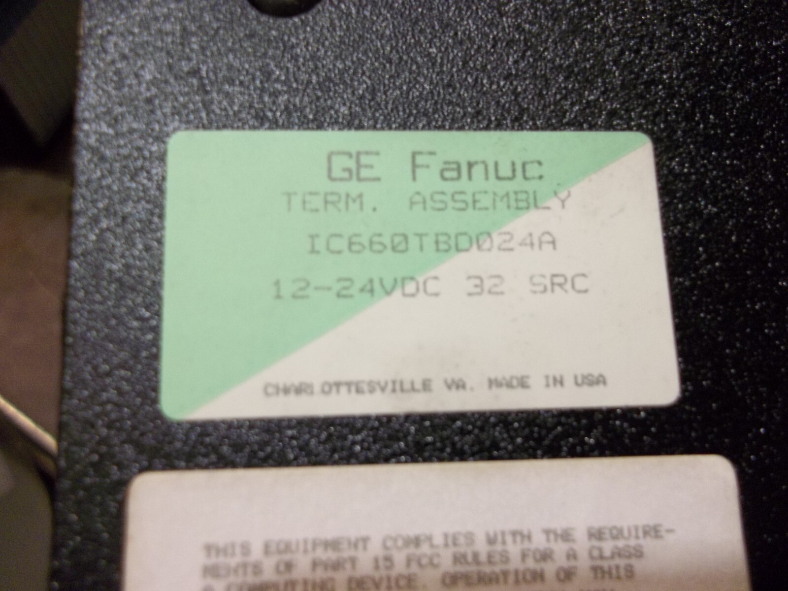 GE FANUC IC660TBD024A GENIUS SOURCE INPUT OUTPUT MODULE PLC 12-24 VDC (802)
