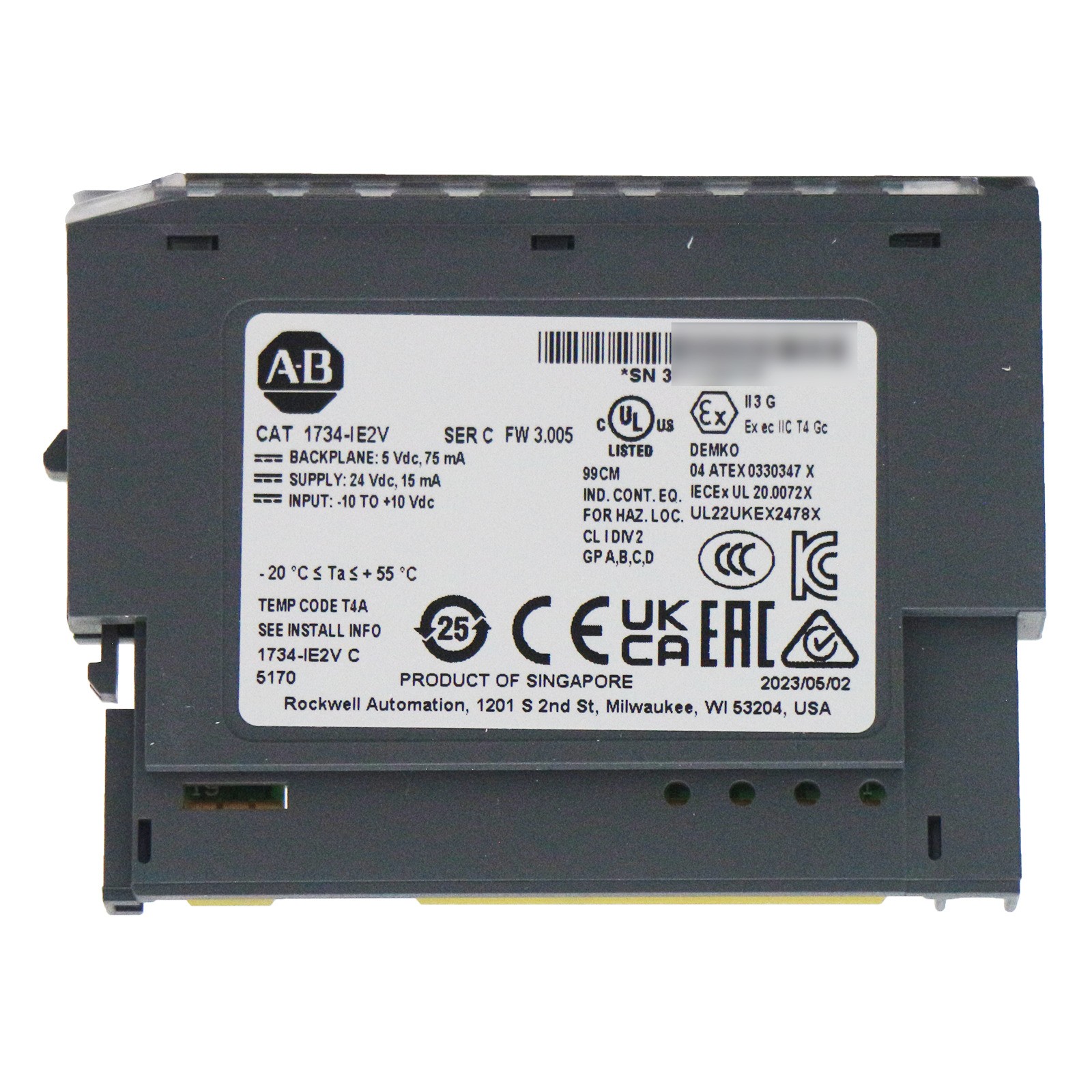 New Allen-Bradley 1734-IE2V SER C 2 Point Analog PLC Input Module 1734IE2V AB