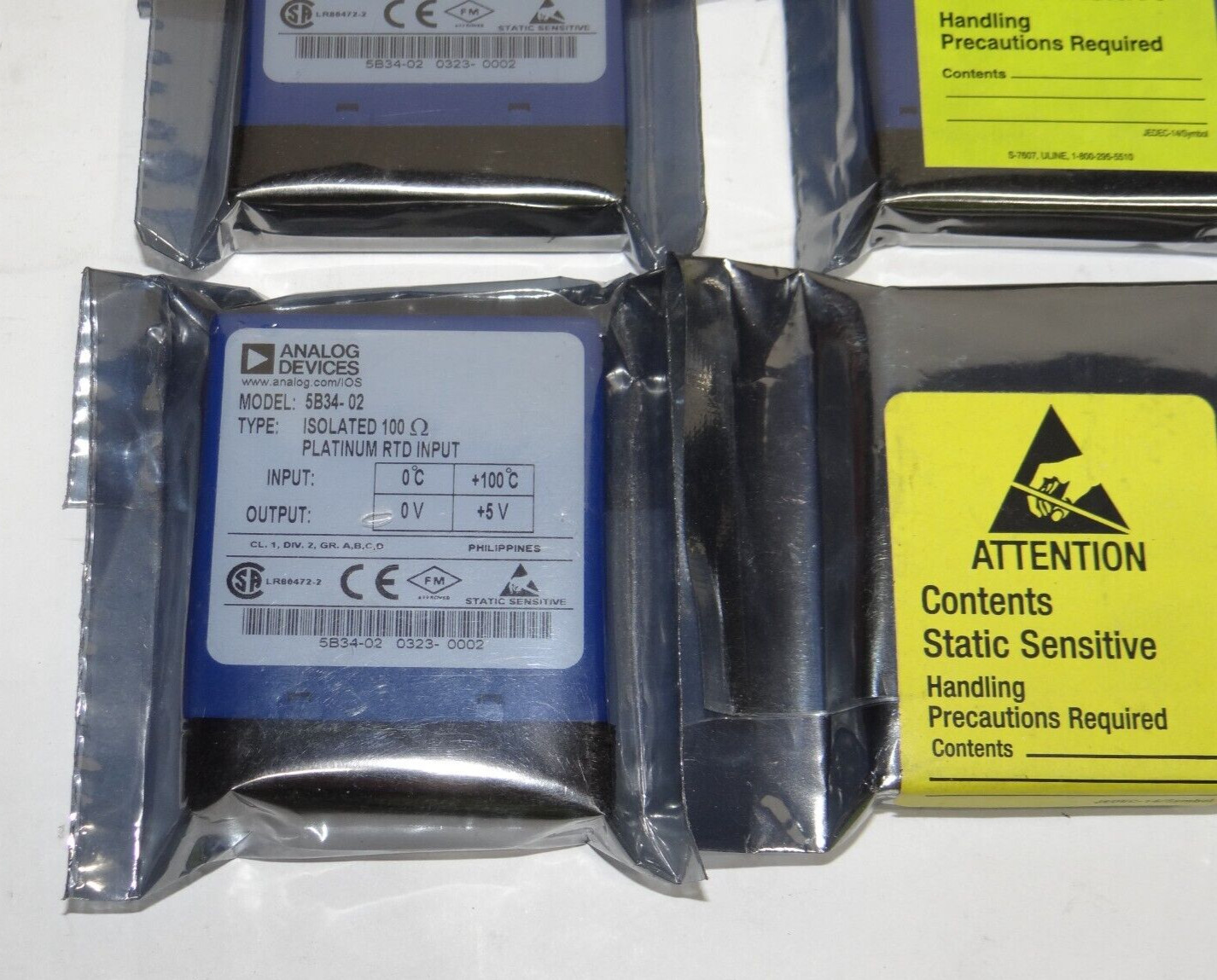 Lot of (6) ANALOG DEVICES 5B34-02 ISOLATED RTD INPUT MODULE New