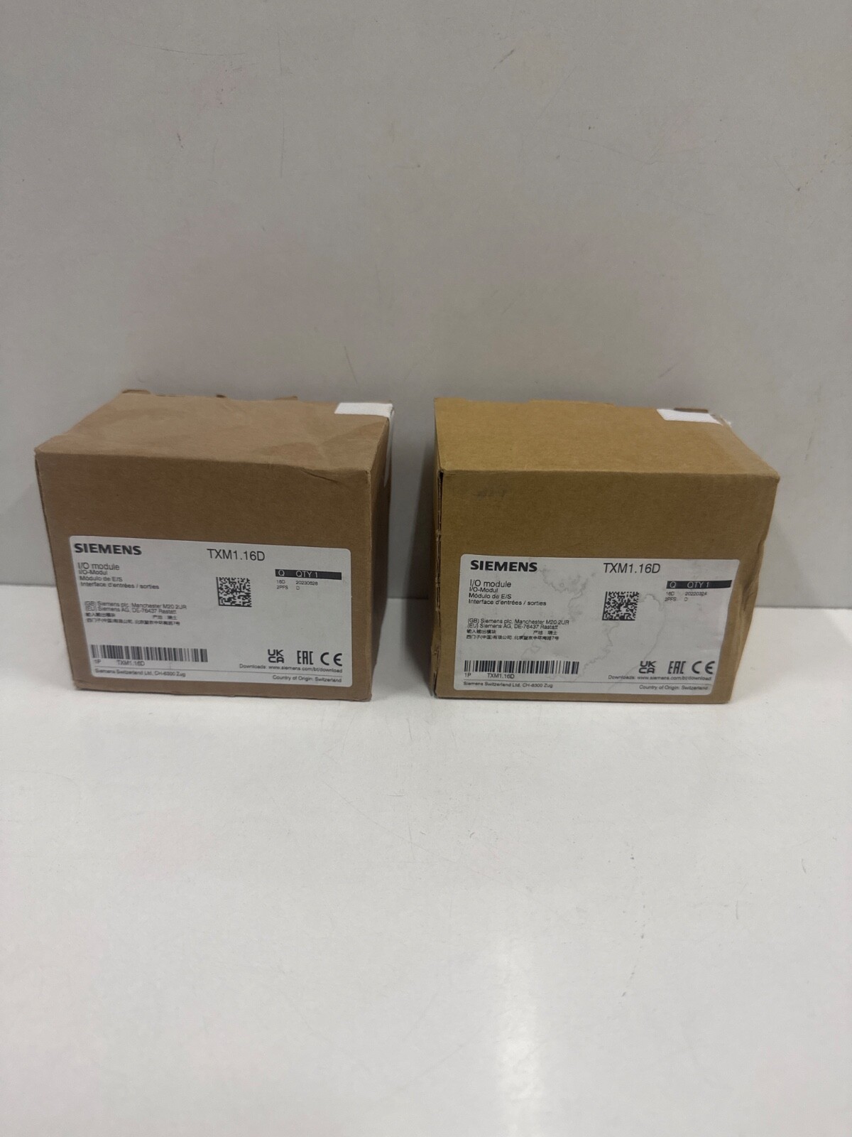 LOT OF 2 PCS SIEMENS TXM1.16D I/O MODULE
