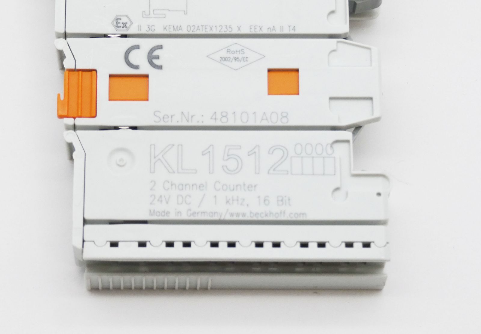 Beckhoff KL1512 KL 1512 24VDC 1kHz 16Bit 2 Channel Digital Input Counter -used-