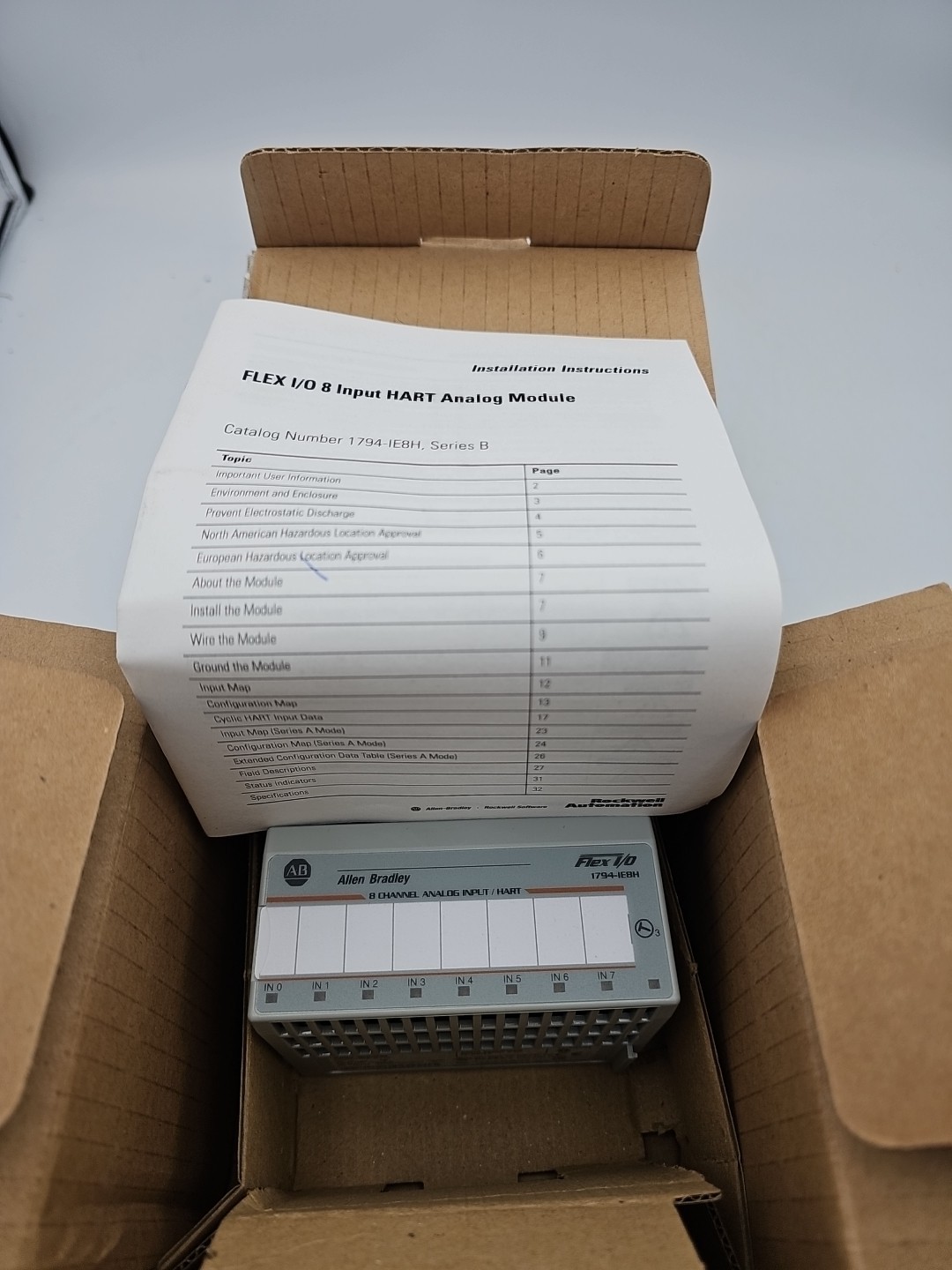 Allen-Bradley 1794-IE8H HART Analog Input Module**NEW OPEN BOX** Texas Stock