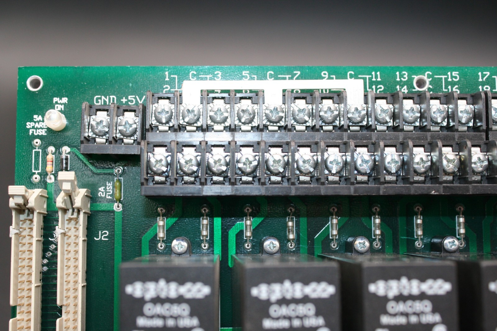 5x Opto 22 OAC5Q Modules w/ 3x Opto 22 ODC5Q Modules + Opto 22 PB32HQ Board