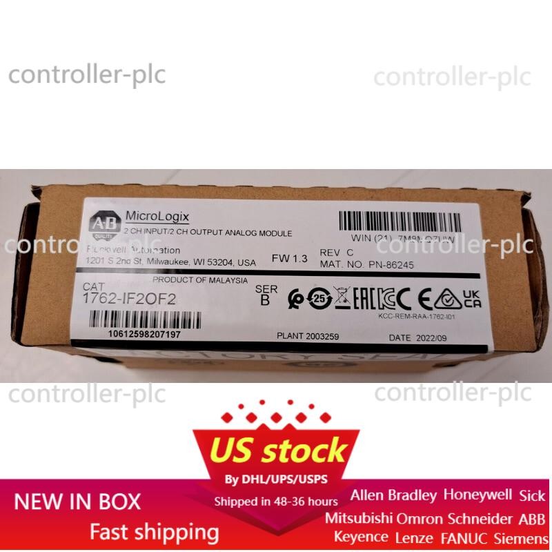 New 1762-IF2OF2 Allen Bradley Analog I/O Module 1762-IF20F2 AB US